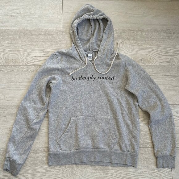 Alternative Apparel Gray Jersey Athletic Hoodie Sweatshirt - Picture 1 of 16